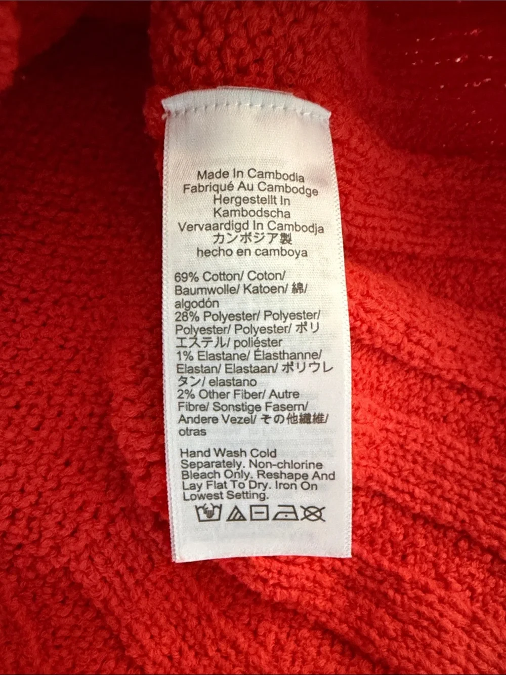 J. Crew Bright Orange Cropped Crewneck Sweater